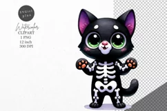 Halloween clipart, Black cat clipart, Kids Halloween Product Image 1