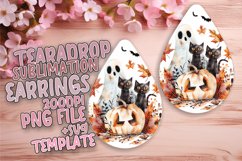 Creepy Cute Watercolor Teardrop Earring PNG Product Image 1