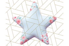 Cute Puffy Star Clipart PNG, 3D Glossy Pastel Stars Clip Art Product Image 3
