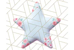 Cute Puffy Star Clipart PNG, 3D Glossy Pastel Stars Clip Art Product Image 3