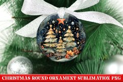 Christmas Round Ornament PNG | Christmas Tree | Sublimation Product Image 1