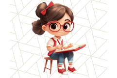 Teacher at Work Clipart, Teaching PNG, School Graphics Product Image 23