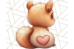 Cute Back View Sitting Animal Clipart PNG From Behind Product Image 3