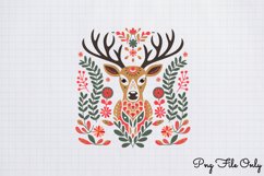 Scandinavian Folk Art Christmas Clipart PNG Product Image 1