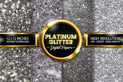 platinum glitter Digital Papers - 04 variations Product Image 1