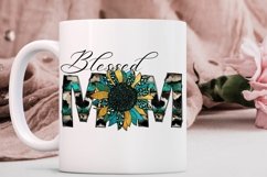 Blessed Mom Sunflower Png, Blessed Mom Western Design Product Image 5