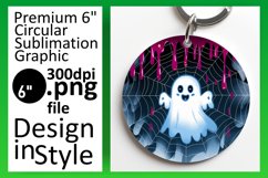 Charming Round Design Keychain Artwork , Halloween Product Image 1