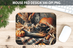 Cat Mouse pad Sublimation - Thanksgiving PNG Design Product Image 1
