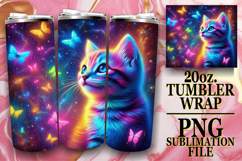 Luminous moments 20oz tumbler wrap, Cat Product Image 1