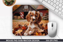 Halloween Dog Mouse Pad Sublimation, Halloween Mouse Pad PNG Product Image 1