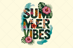 Retro Floral Summer Vibes PNG for Sublimation Product Image 2