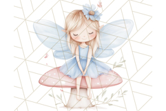 Pastel Blue Fairy Garden Clipart, Enchanted Cottagecore Png Product Image 3