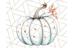 Fall Pumpkin Clipart PNG, Autumn Pumpkins, Jewel Tones Png Product Image 3