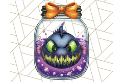 Halloween Monster Clipart PNG, Monsters in Jars, Spooky Png Product Image 3