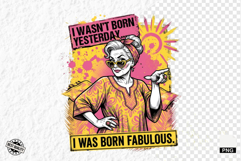 Funny Summer Grandma PNG Illustration Product Image 1