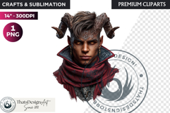 Mystic Mage Portrait Fantasy Sorcerer &amp; Wizard PNG Clipart Product Image 1