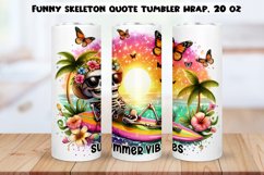 Funny skeleton Tumbler Wraps BUNDLE|PNG, 20 oz. Product Image 20