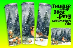 Cardinal Bird Christmas Tumbler | Sublimation Wrap 20oz Product Image 1