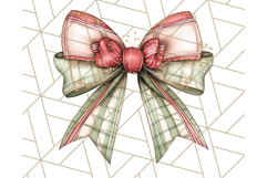 Muted Cozy Christmas Bows PNG Clipart, Winter Holiday Png Product Image 3