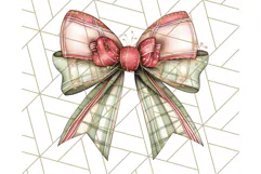 Muted Cozy Christmas Bows PNG Clipart, Winter Holiday Png Product Image 3