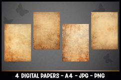4 Vintage Digital Papers I Junk Journal Pages Product Image 2