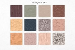 Neutral Abstract Fine Line Art Digital Paper Product Image 2