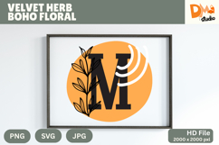 Velvet Herb Boho Floral Monogram Product Image 1