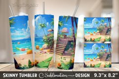 Summer Tumbler Sublimation Design Product Image 1