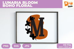 Lunaria Bloom Boho Floral Monogram Product Image 1