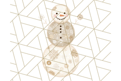 Patterned Snowman Silhouette PNG Clipart Product Image 3