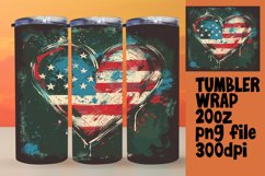 Watercolor Tumbler Wraps American Flag Product Image 1