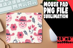 Retro Flower Smile Pattern Earring Sublimation PNG Product Image 1