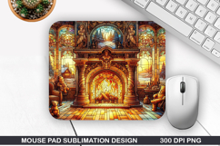 Mouse Pad Sublimation, Christmas Mouse Pad PNG Design Product Image 1