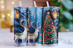 Merry Christmas Tree Tumbler Wrap | Christmas Wrap Product Image 1