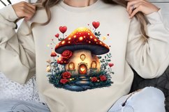 Valentines Day Fairy Houses Clipart PNG Product Image 1