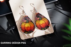 Halloween Stained Glass Pumpkin Earring Design Product Image 1