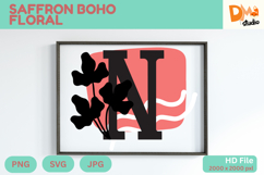Saffron Boho Floral Monogram Product Image 1