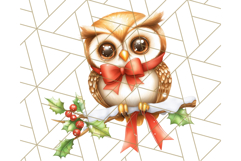 Vintage Christmas Clipart PNG, Cute Animals Holiday Elements Product Image 3