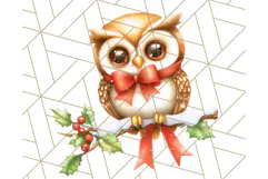 Vintage Christmas Clipart PNG, Cute Animals Holiday Elements Product Image 3