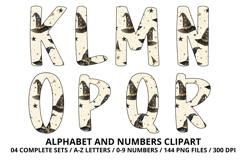 Halloween Alphabet Clipart PNG, watercolor letters doodle Product Image 3