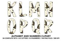 Halloween Alphabet Clipart PNG, watercolor letters doodle Product Image 3