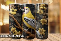 Embroidered Goldfinch Tumbler Design Product Image 1