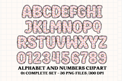 Baby Girl Alphabet, baby girl letters doodle, baby clipart Product Image 2