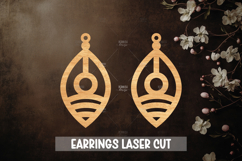 Boho Style Laser Cut Earrings SVG File Product Image 1