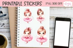 Cute ballerina stickers for Cricut Print and Cut Product Image 2