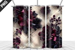3D Flowers Tumbler Wrap | Sublimation Design | Tumble PNG Product Image 4