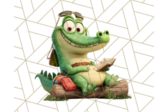 Cute Safari Animal Clipart with Jungle Accessories Png Product Image 3
