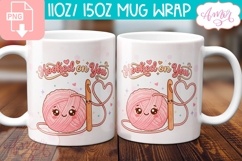 Hooked on you mug wrap PNG. Crochet Lover mug PNG Product Image 2