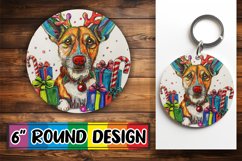 Holiday Round Design - Watercolor Sublimation Product Image 1