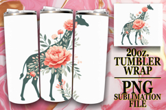 Luminous moments 20oz tumbler wrap, Flower Animals Product Image 1